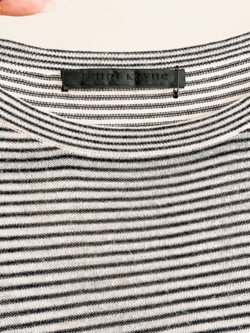 Jenni Kayne striped cashmere viscose blend long sleeve - Picture 3 of 4